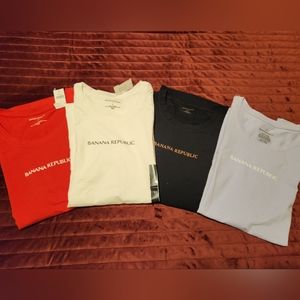 NWT/NWOT Set of 4 Banana Republic T-shirts, sz Large